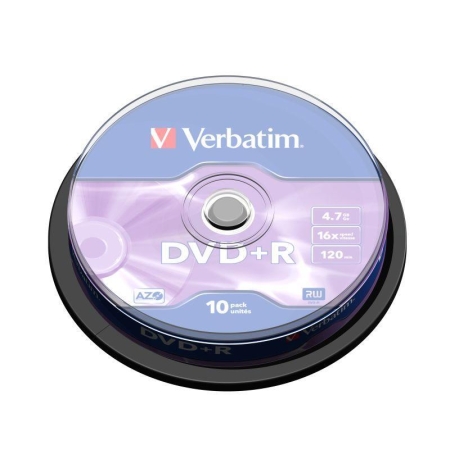DVD+R Verbatim 16x 4.7GB (Cake 10) MATT SILVER