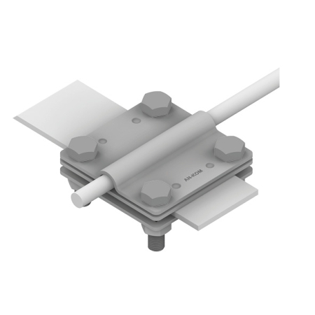 AN-05/OG/ ZŁĄCZE KRZYŻOWE DUŻE 3 PŁYTKI - 4X M8 FI8/8 OCYNKOWANE OGNIOWO