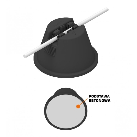 AN-11D UCHWYT BETONOWY W TWORZYWIE FI8