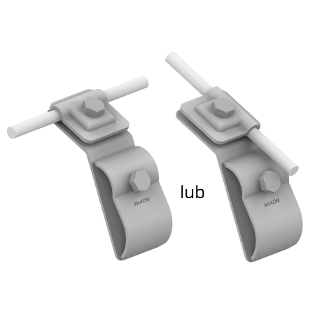 AN-06C/OG/ UCHWYT RYNNOWY NA RYNNĘ OKAPOWĄ UNIWERSALNY FI8 OCYNKOWANE OGNIOWO