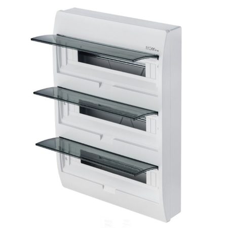 ELEGANT ROZDZIELNIA PLASTIKOWA NT 54M 3X 18M N+PE IP40 784X410X98 DRZWI DYMNE BIAŁY  0675-00