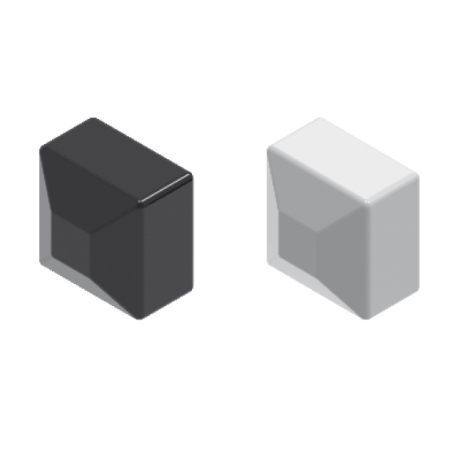 NOPAL40X40SR NAKŁADKA OCHRONNA NA PROFIL AL ZAŚLEPKA SZYNY SREBRNA