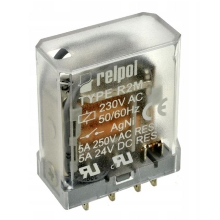 R2M-2012-23-5230 PRZEKAŹNIK PRZEMYSŁOWY 5A 2P 230V AC WTYKOWY