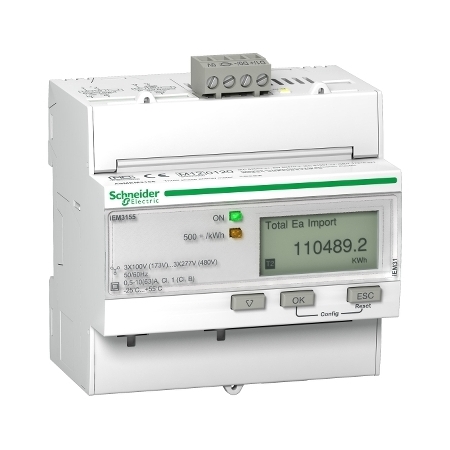 Schneider Electric PowerLogic Licznik energii trójfazowy 63A kl 1 MID Modbus, A9MEM3155