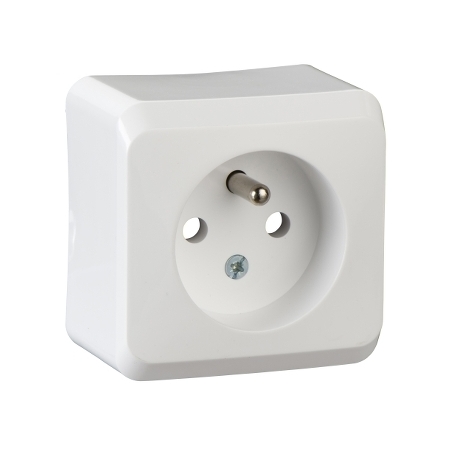 Schneider Electric Prima, gniazdo pojedyncze 2P+PE, biały, WDE001030