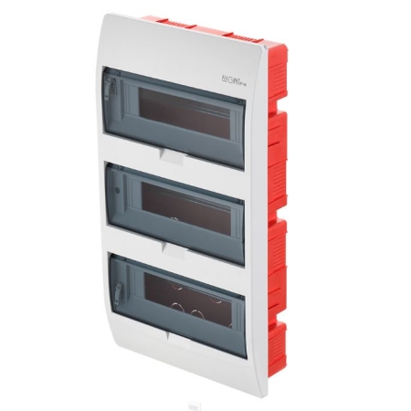 ELEGANT ROZDZIELNIA PLASTIKOWA PT 36M 3X 12M N+PE IP40 303X550X104 DRZWI DYMNE BIAŁY