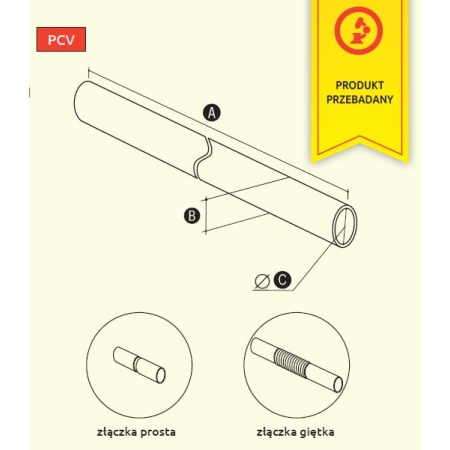 104.1/2 PL 20-2 BIAŁY RURA INSTALACYJNA ODGROMOWA PVC UV 2M FI20/12
