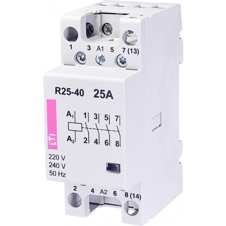 R 25-40 STYCZNIK MODUŁOWY 25A 4P 4Z 2M 230V AC ETICON