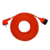 PK-1010 PRZEDŁUŻACZ OGRODOWY 1X B/U OKRĄGŁY WTYCZKA KĄTOWA 10M (H05VV-F 2X1.0) POMARAŃCZOWY