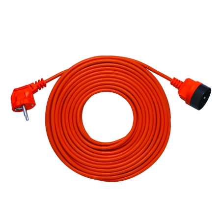 PK-1010 PRZEDŁUŻACZ OGRODOWY 1X B/U OKRĄGŁY WTYCZKA KĄTOWA 10M (H05VV-F 2X1.0) POMARAŃCZOWY