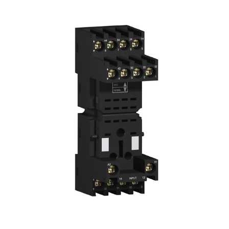 Schneider Electric Zelio Relay Gniazdo RXZ do przekaźnika RXM2,RXM4, 250V, styki mieszane 2C/O 4C/O 10A, RXZE2M114M