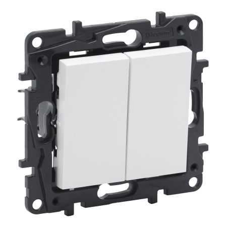 NILOE STEP MODUŁ BIAŁY ŁĄCZNIK SERYJNY ZACISKI SPRĘŻYNOWE 10AX 250V