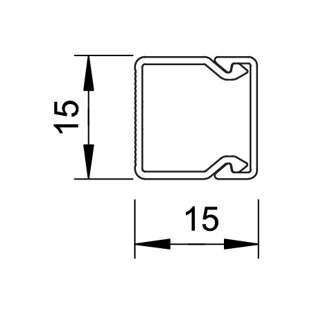 WDK15015RW KANAŁ KABLOWY INSTALACYJNY 15X15 PVC BIAŁY RAL9010 WDK
