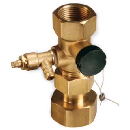 SZYBKOZŁĄCZE ASK, DO NACZYNIA WZBIORCZEGO, Z ZAWOREM REWIZYJNYM, 2X GW G3/4"