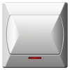 ŁĄCZNIK 1-BIEGUNOWY PODŚWIETLANY ZACISKI ŚRUBOWE 10AX 250V SERIA AKCENT KOLOR BIAŁY