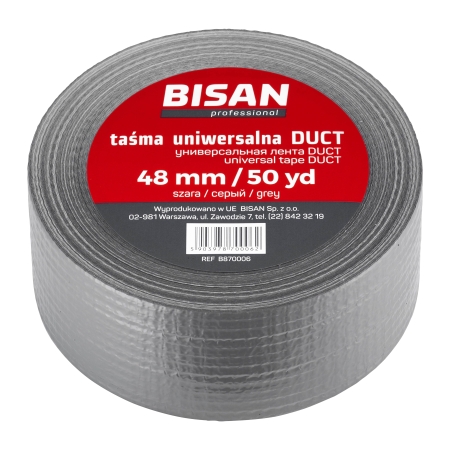TAŚMA UNIWERSALNA DUCT 48MM/50YD PE SZARA