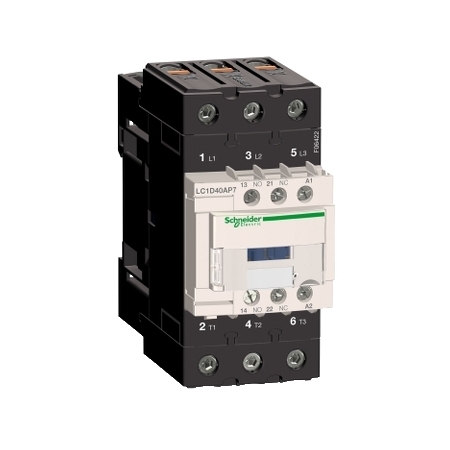 Schneider Electric Stycznik mocy TeSys D 40A 3P 1NO 1NC cewka 230VAC zaciski EVK skrzynkowe, LC1D40AP7