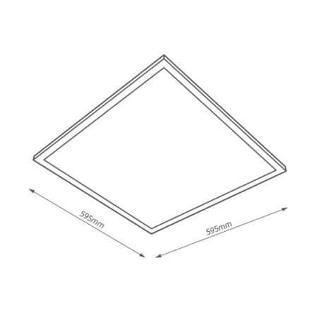 VICO LED BIAŁY OPRAWA PANEL LED PT 36W 230V 840 NW 4000K 3400LM 600X600 IP20 120ST AL PS