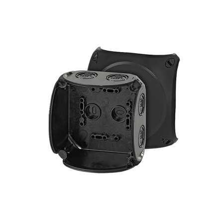 KF 0400 B PUSZKA INSTALACYJNA NT 104X104X70 POKRYWA PEŁNA BEZ ZACISKÓW IP66/67/69 IK09 CZARNY