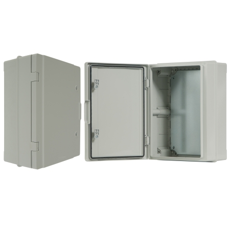 C.1602 OBUDOWA PLASTIKOWA NT 410X310X170 IP65 DRZWI PEŁNE Z PŁYTĄ SZARY