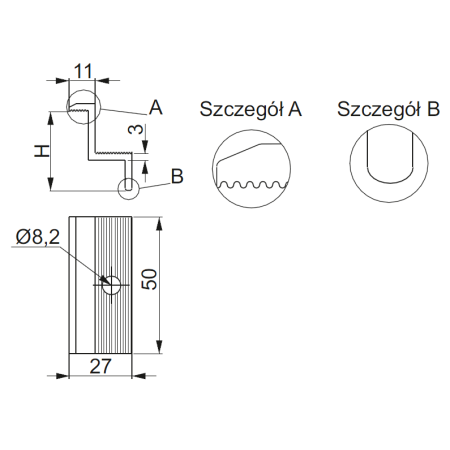 BUF 30 UCHWYT BOCZNY FOTOOGNIWA