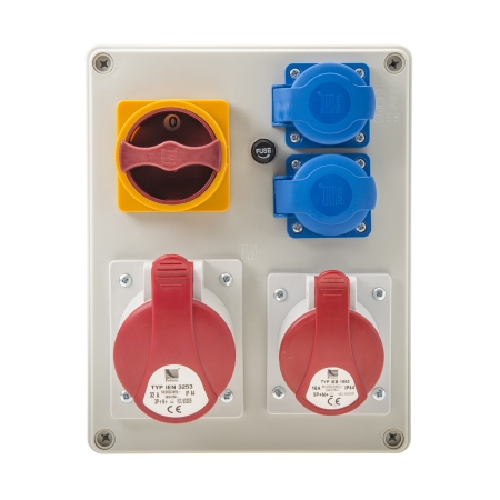 R-BOX 240 ROZDZIELNIA BUDOWLANA 2X 230V 1X 16A/5P 1X 32A/5P WYŁ. L/P IP44