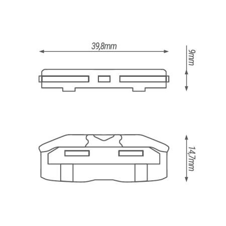 P421 SZYBKOZŁĄCZKA PRZELOTOWA 1X 0.2-4.0 PRZEZROCZYSTY / POMARAŃCZOWY