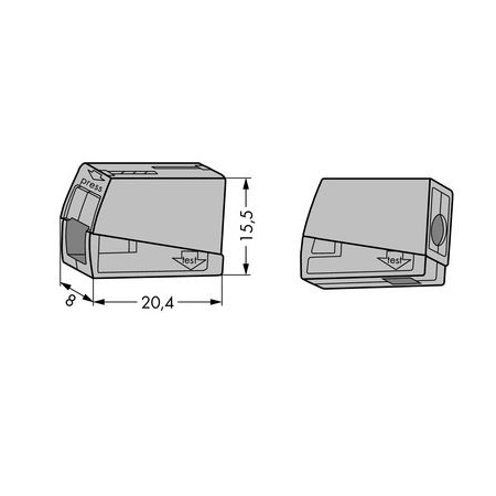 SZYBKOZŁĄCZKA 1X 2.5 OŚWIETLENIOWA