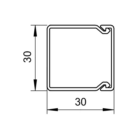 WDK30030RW KANAŁ KABLOWY INSTALACYJNY 30X30 PVC BIAŁY RAL9010 WDK