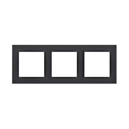 SIMON 10 CZARNY MAT RAMKA 3X
