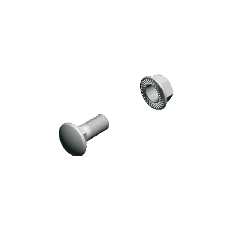 SGK-F M 6X12 ŚRUBA Z ŁBEM GRZYBKOWYM + NAKRĘTKA ZĄBKOWANA STD