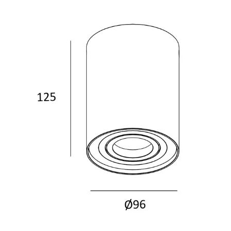 RONDOO BIAŁY OPRAWA SUFITOWA NT SPOT 1X GU10/ 50W IP20 METAL