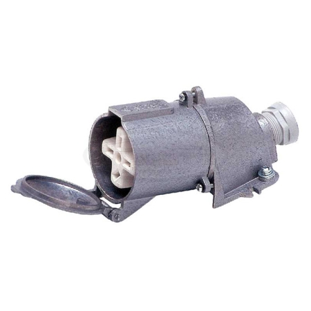 GNIAZDO SIŁOWE STAŁE METALOWE  32/4 IP44 500V STYKI PŁASKIE