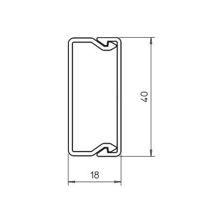 WDK15040RW KANAŁ KABLOWY INSTALACYJNY 40X15 PVC BIAŁY RAL9010 WDK