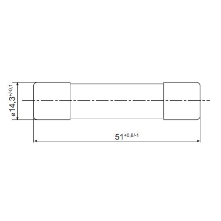 14X51 16A GG WKŁADKA TOPIKOWA CYLINDRYCZNA ZWŁOCZNA