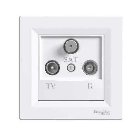 Schneider Electric Asfora, gniazdo RTV-SAT końcowe 1dB, biały, EPH3500121