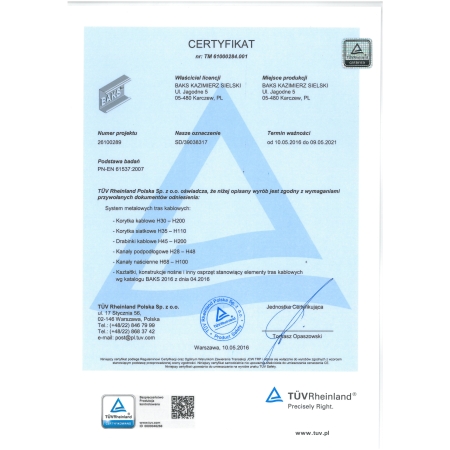 USV/USOV UCHWYT SUFITOWY 5.0MM