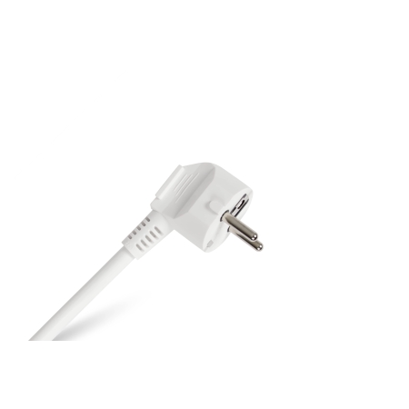 P450-16A PRZEDŁUŻACZ LISTWOWY 4X Z/U OKRĄGŁY WTYCZKA KĄTOWA 5.0M (H05VV-F 3X1.5) BIAŁY