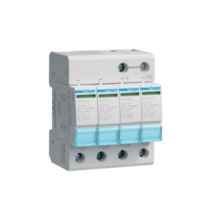 SPN413 OGRANICZNIK PRZEPIĘĆ T2 C 4P 3M 20/40KA 1.25KV TNS dawne SPN415