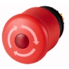 M22-PVLT NAPĘD PRZYCISKU GRZYBKOWEGO PODŚWIETLANEGO Z ZATRZASKIEM PRZEZ OBRÓT FI38 CZERWONY IP67