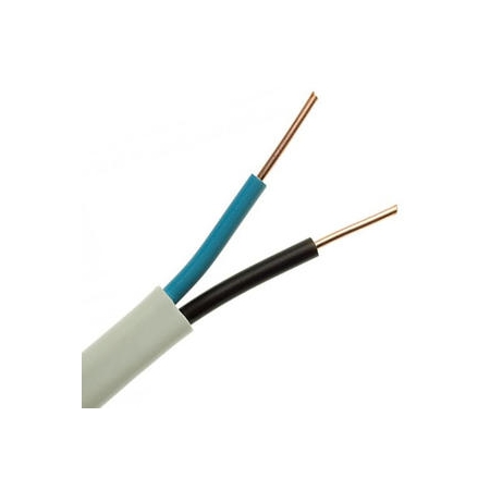 YDYP 2X 1.5 BIAŁY PRZEWÓD INSTALACYJNY PŁASKI DRUT 450/750V KL.1