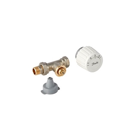 ZESTAW RTL ZAWÓR FJVR DN15 PROSTY + GŁOWICA FJVR 10-50°C BIAŁY