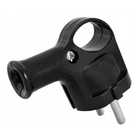 WT-40-2 WTYCZKA KĄTOWA OKRĄGŁA Z UCHWYTEM UNISCHUKO 1X Z/U 16A CZARNY