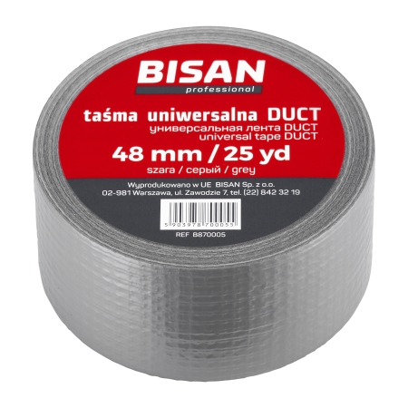 TAŚMA UNIWERSALNA DUCT 48MM/25YD PE SZARA