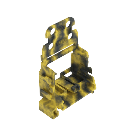 ADAPTER MONTAŻ. Z ODCIĄŻENIEM PRZEWODÓW DO ZŁĄCZEK 10-PRZEWODOWYCH SERIA 221, 4 MM2, CIEMNOSZARY-ŻÓŁ