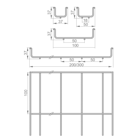 KSG 60H60/3 KORYTKO SIATKOWE 60H60 ZGRZEWANE Z DRUTU GALWANICZNEGO