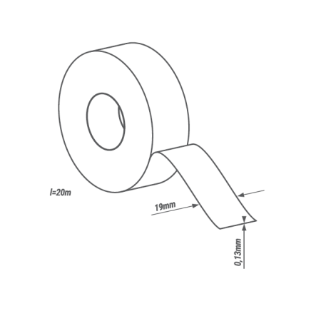 TAŚMA IZOLACYJNA 19MM 20M PVC BIAŁY