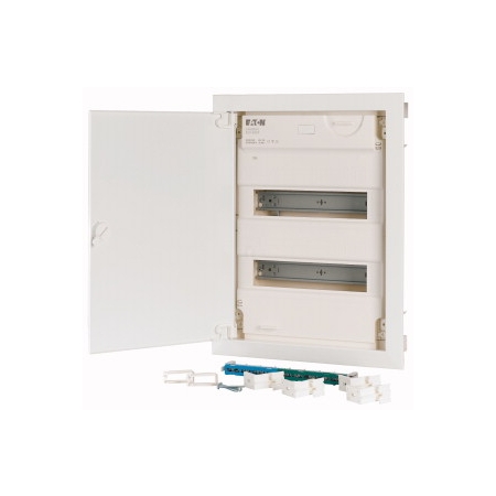 KLV-24UPS-F ROZDZIELNIA PLASTIKOWA PT 24M 2X 12M N+PE IP30 IK05 465X360X100 DRZWI PEŁNE METAL BIAŁY