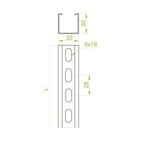 CWC30H30/2 CEOWNIK WZMOCNIONY 2M 2.0MM