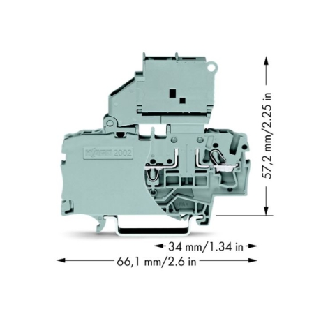 TOPJOBS ZŁĄCZKA 2-PRZEWODOWA 2,5 MM2 BEZPIECZNIKOWA SZARA
